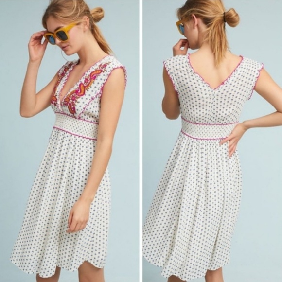 maggie embroidered tunic dress